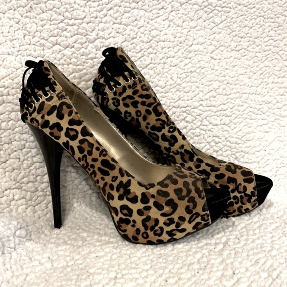 Charlotte Russe Leopard Platform Stilettos